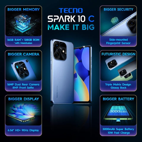 Tecno Spark 10c Smartphone feature