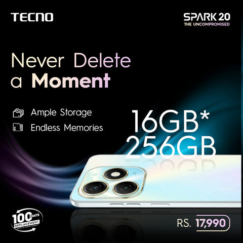 Tecno Spark 20 Large Storage Capacity Smartphone