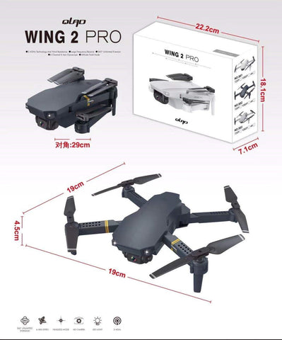 Wing 2 Pro Foldable Mini Drone with maximum features at affordable price - Brother-mart