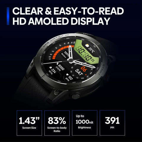 Zeblaze Stratos 3 Pro AMOLED Display Smartwatch