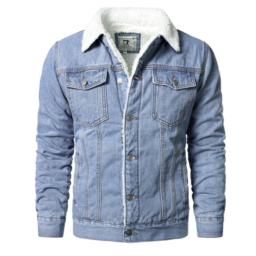 Buy HERE&NOW Spread Collar Faux Fur Detail Truckers Denim Jacket - Jackets  for Men 22874186 | Myntra