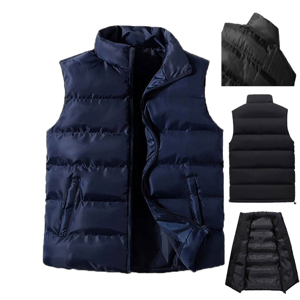 Dark Blue half men jacket Down Half Jacket For Men Brothermart