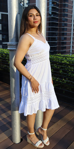 Summer White Cotton Dress