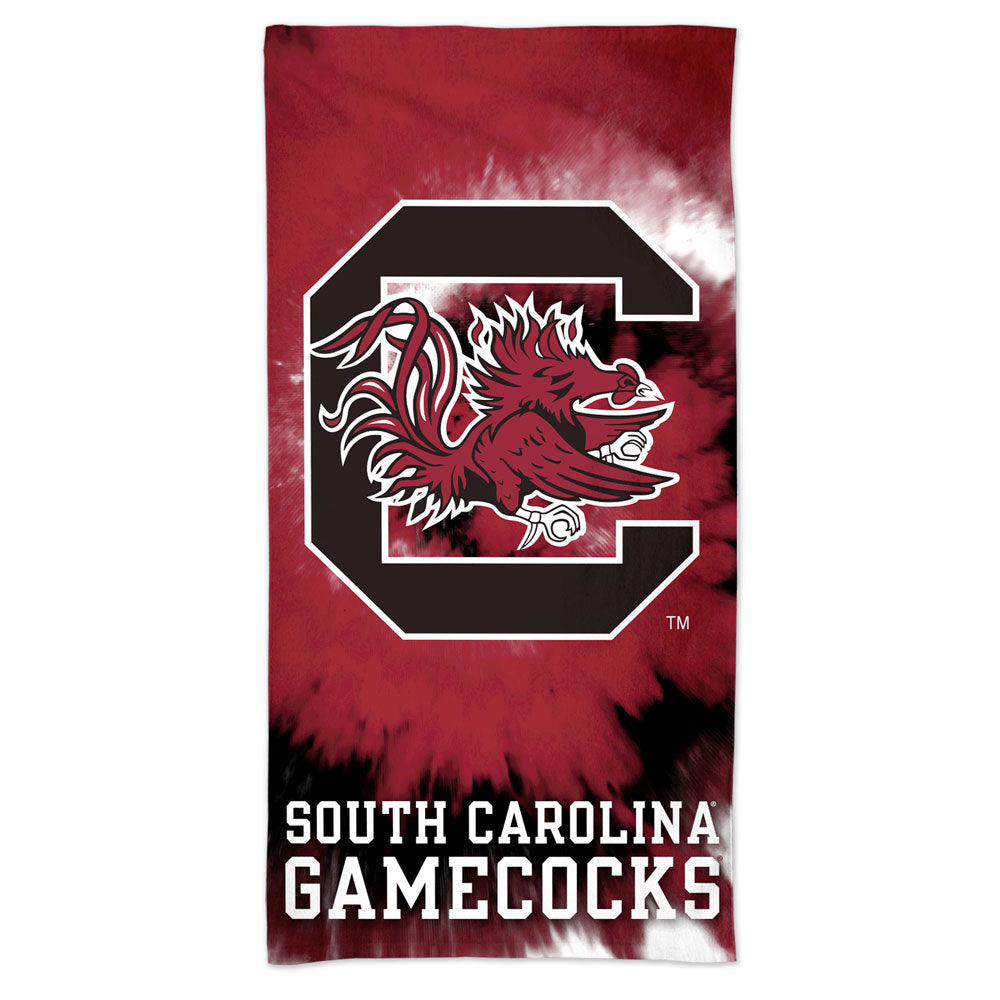 South Carolina Gamecocks Tie Dye Beach Towel