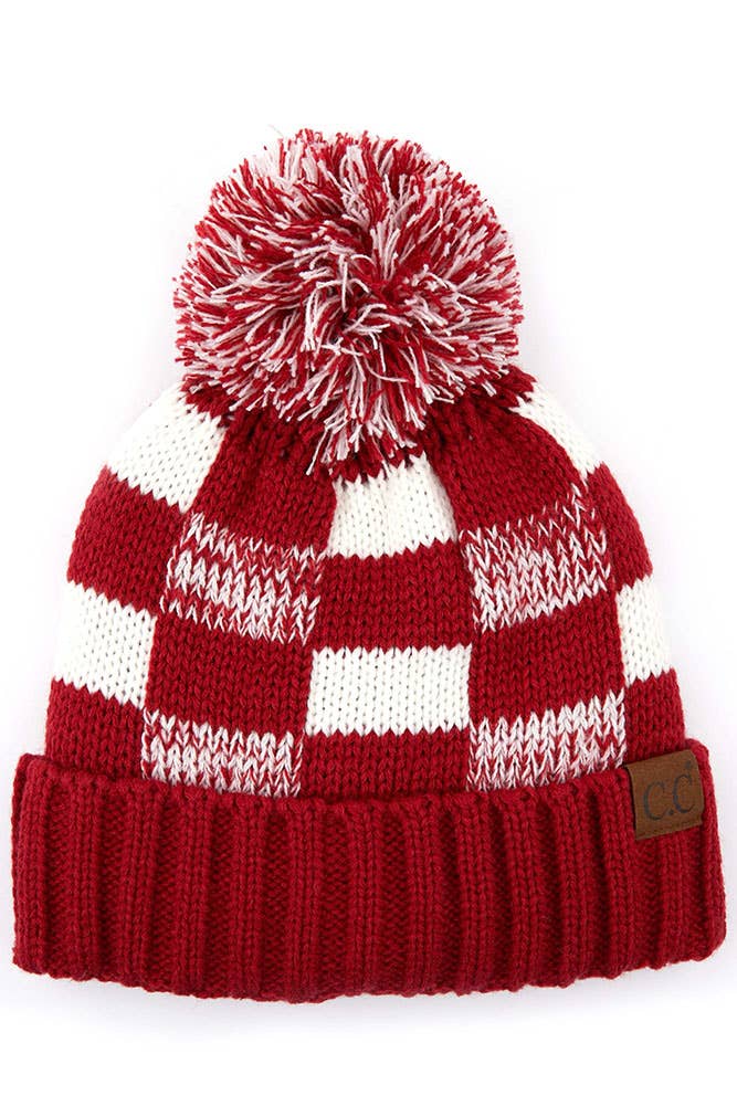 Buffalo Check Team Color Beanie