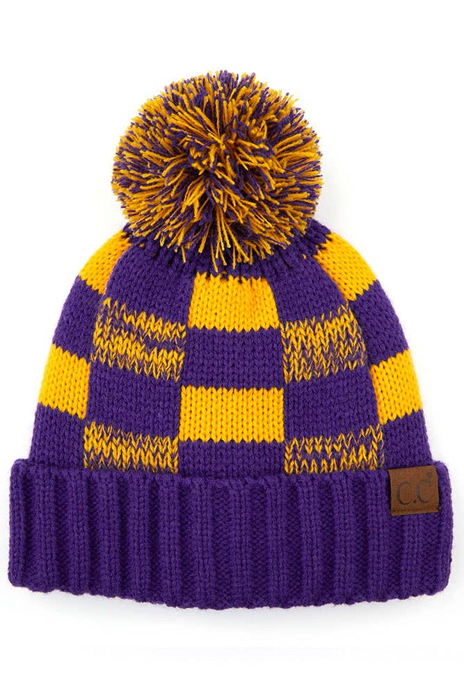 Buffalo Check Team Color Beanie