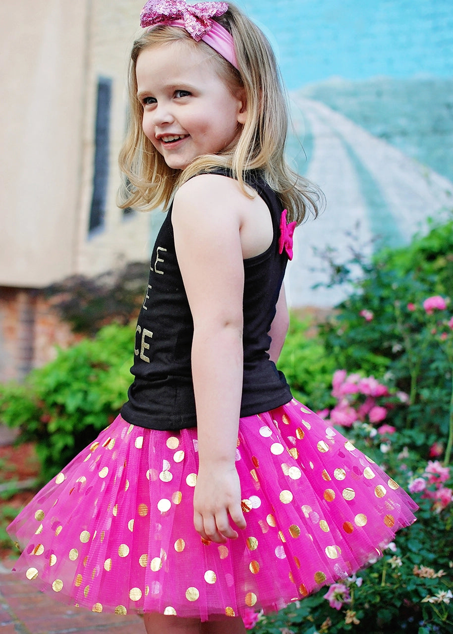 Toddler Gold Dot Tutu