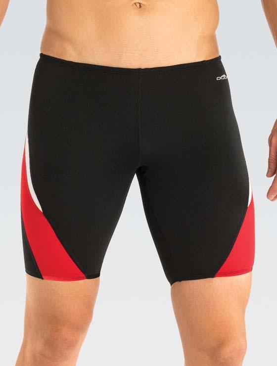 Dolfin Men's Reliance Colorblock Jammer Black Red