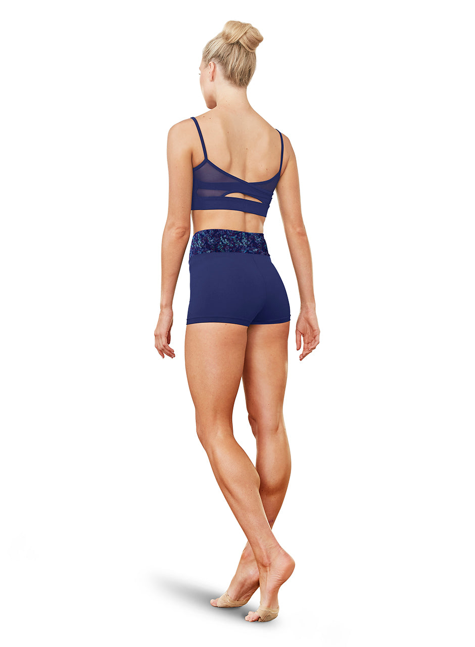 Bloch Mesh Yoke and Cross Back Cami Top in Pacific