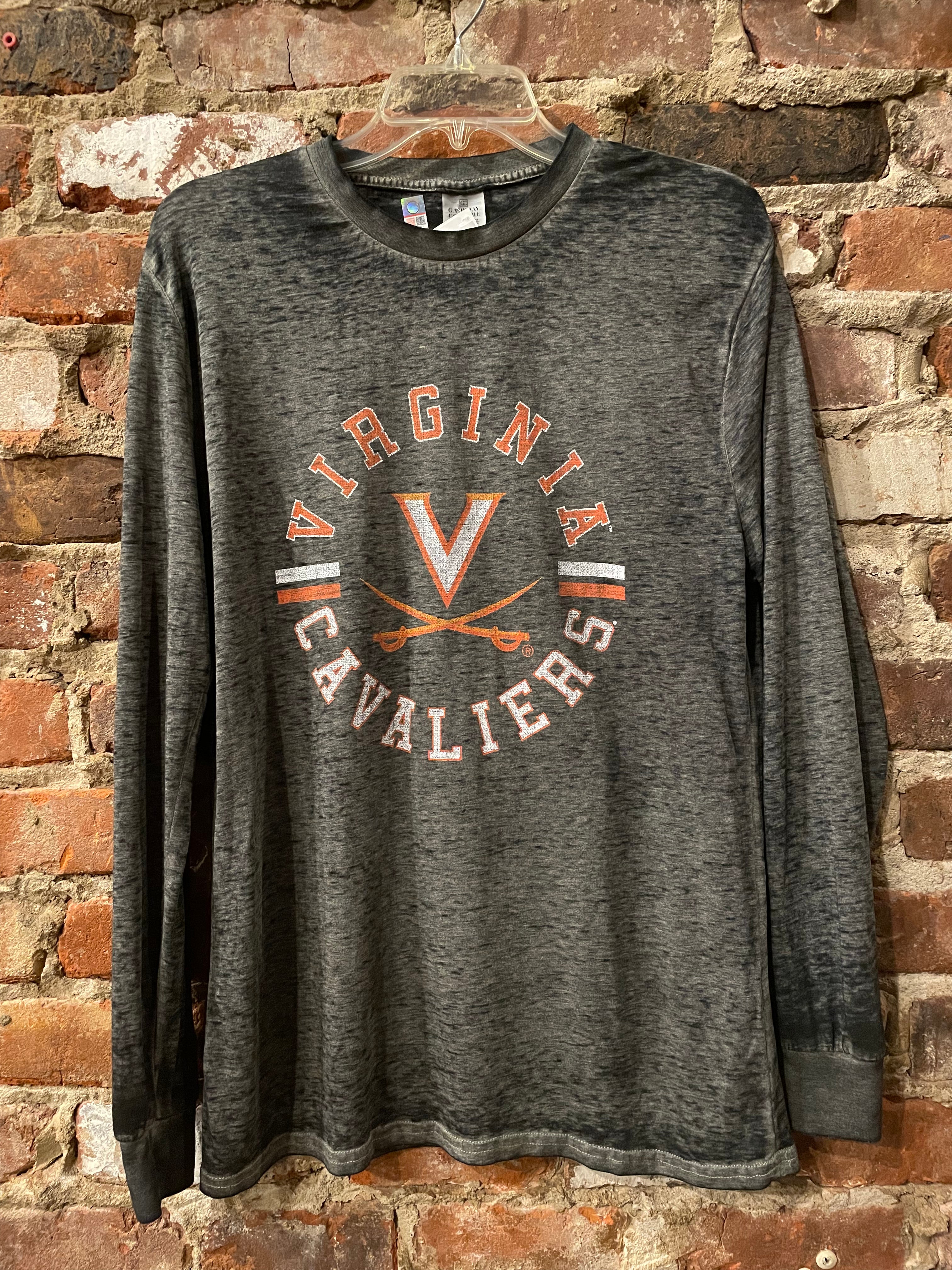 Virginia Cavaliers Distressed Crewneck Longsleeve T-Shirt