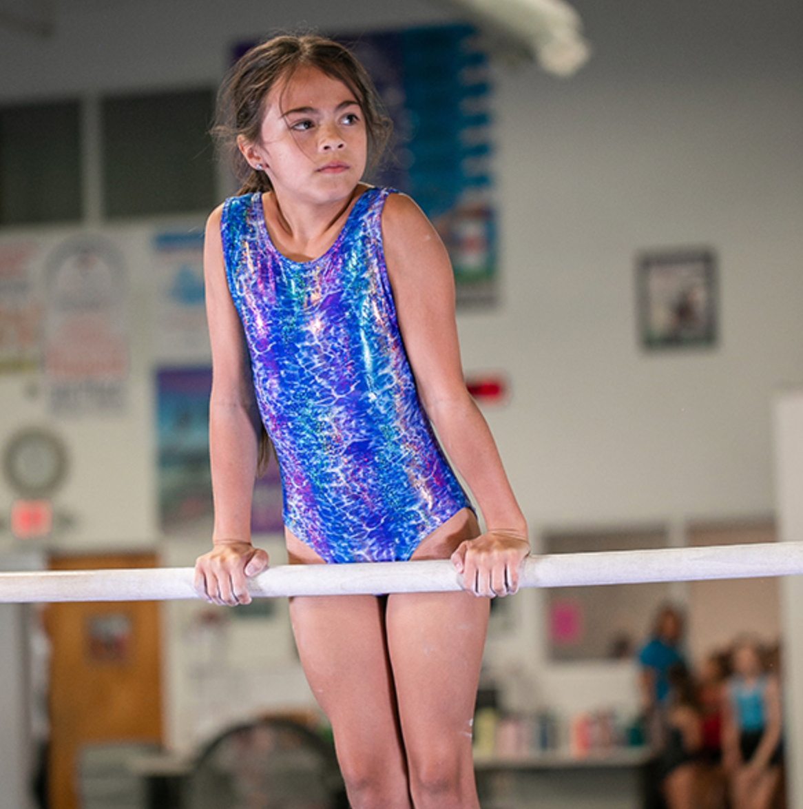 Eurotard Girls Multi Hologram Foil Gymnastic Leotard