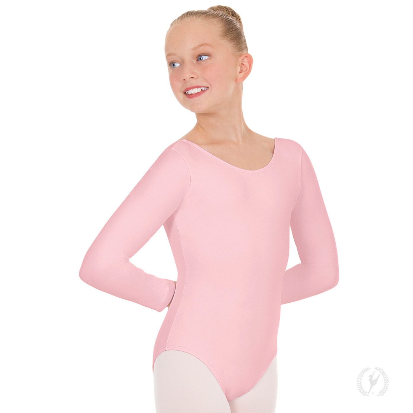 Eurotard Girls Long Sleeve Leotard with Cotton Lycra®