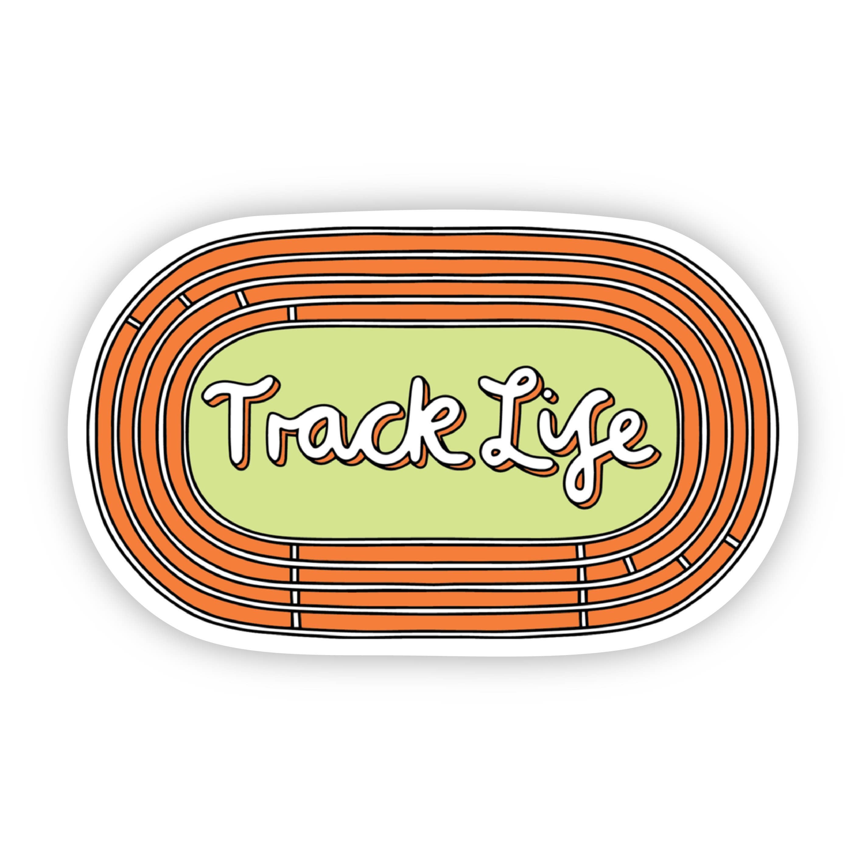 Track Life Orange Sticker