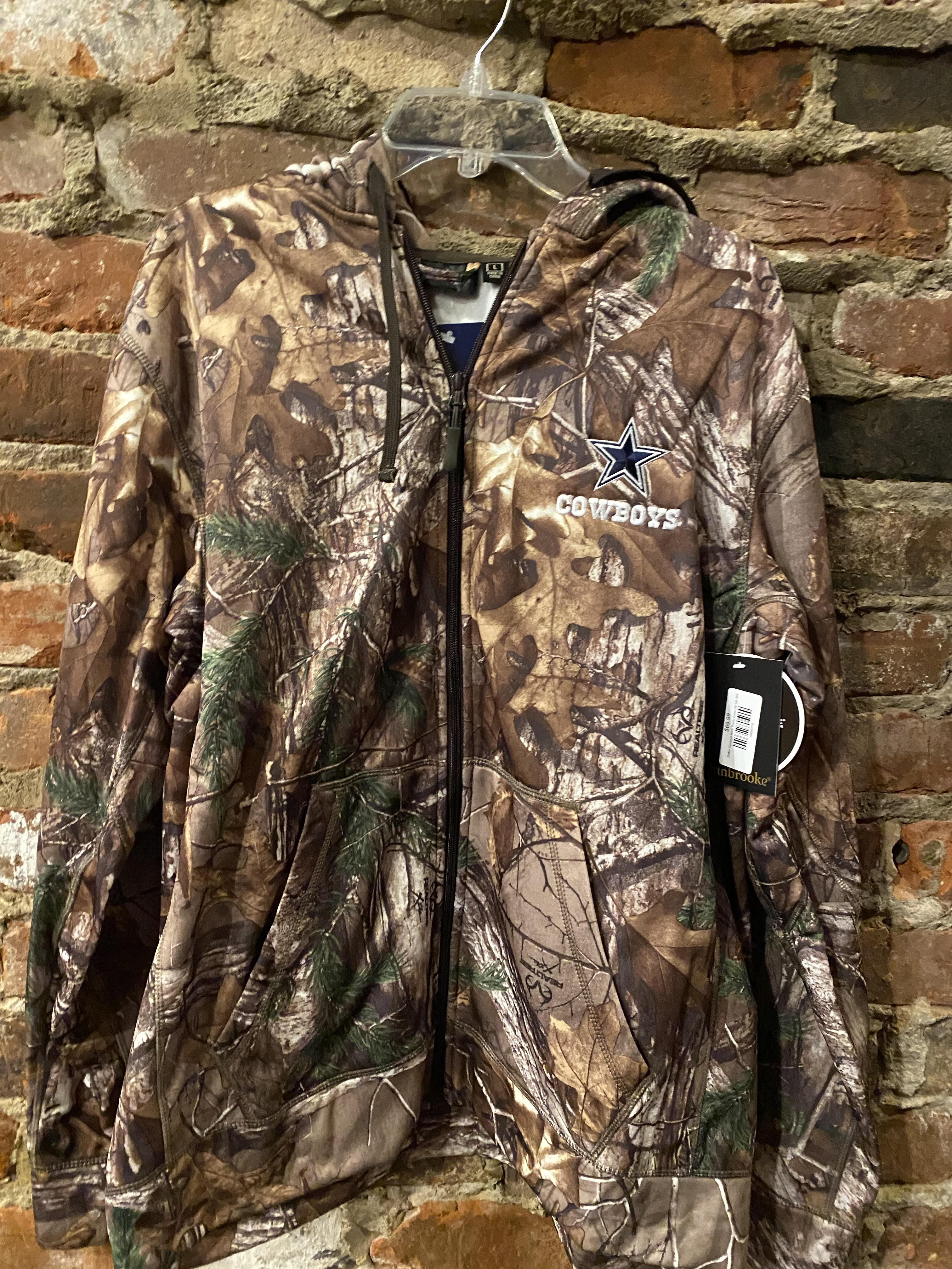 Dallas Cowboys Adult Realtree Camo Trophy Tech Fleece Full-Zip Hoodie