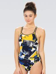 Dolfin Reliance Women's Renegade Navy  Gold DBX Back One Piece Swimsuit