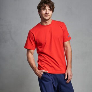 Russell Athletic Men's Short Sleeve Cotton T-Shirt in Red