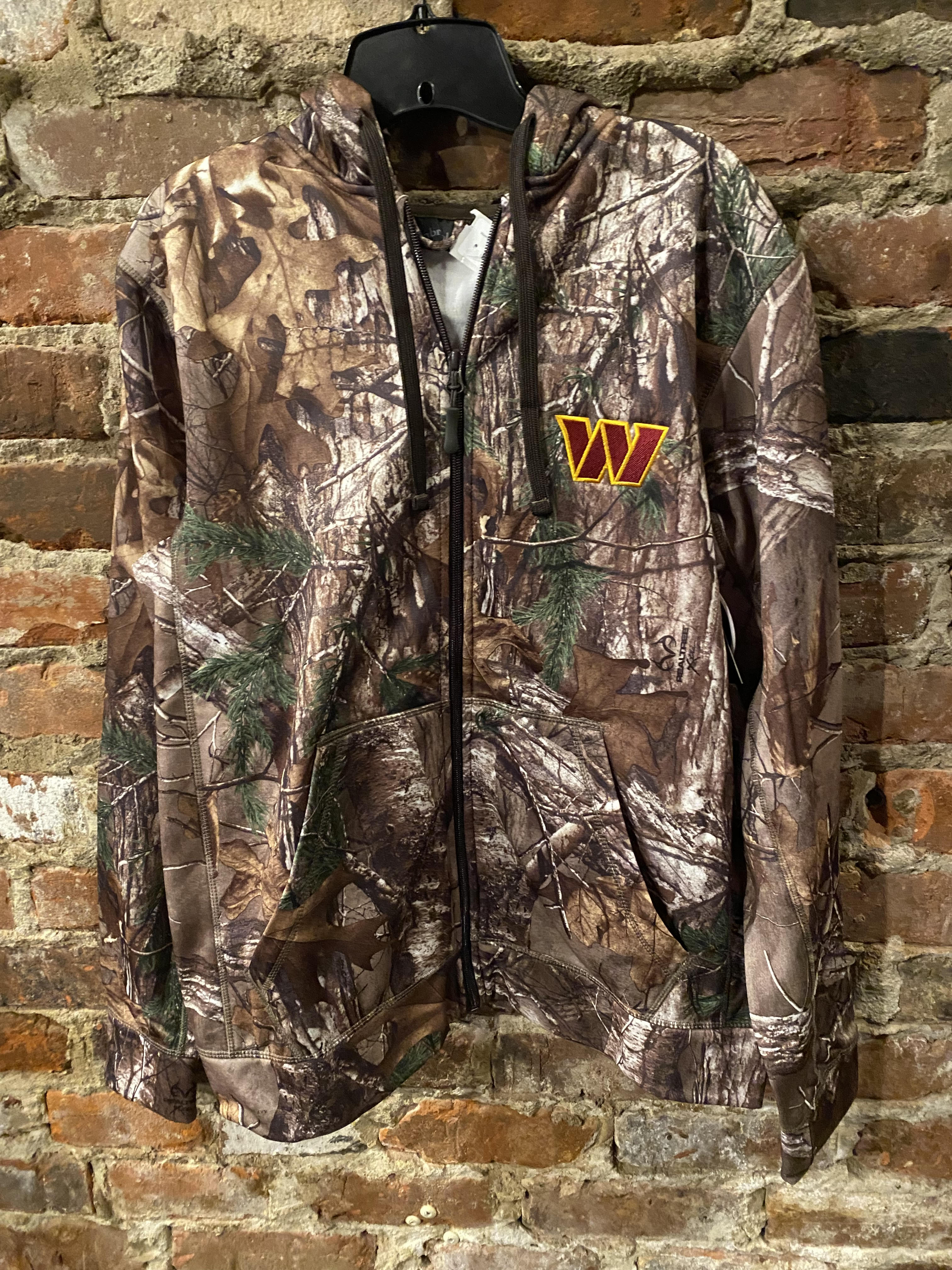 Washington Commanders Adult Realtree Camo Trophy Tech Fleece Full-Zip Hoodie