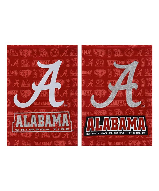 University of Alabama Suede Glitter House Flag