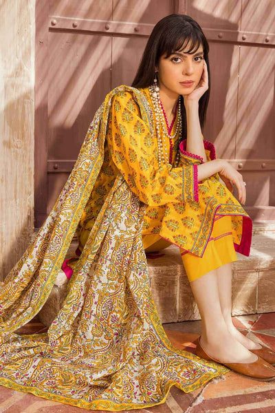 Gul Ahmed 3PC Dobby Stitched Printed Suit CL-12024