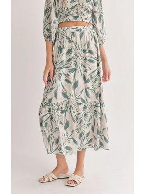 Moon and Back Tiered Maxi Skirt - 710 Mercantile - Moon Skirt