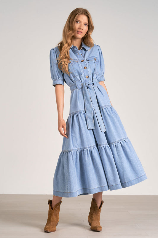 Mediterranean Shirred Waist Maxi Dress – 710 Mercantile