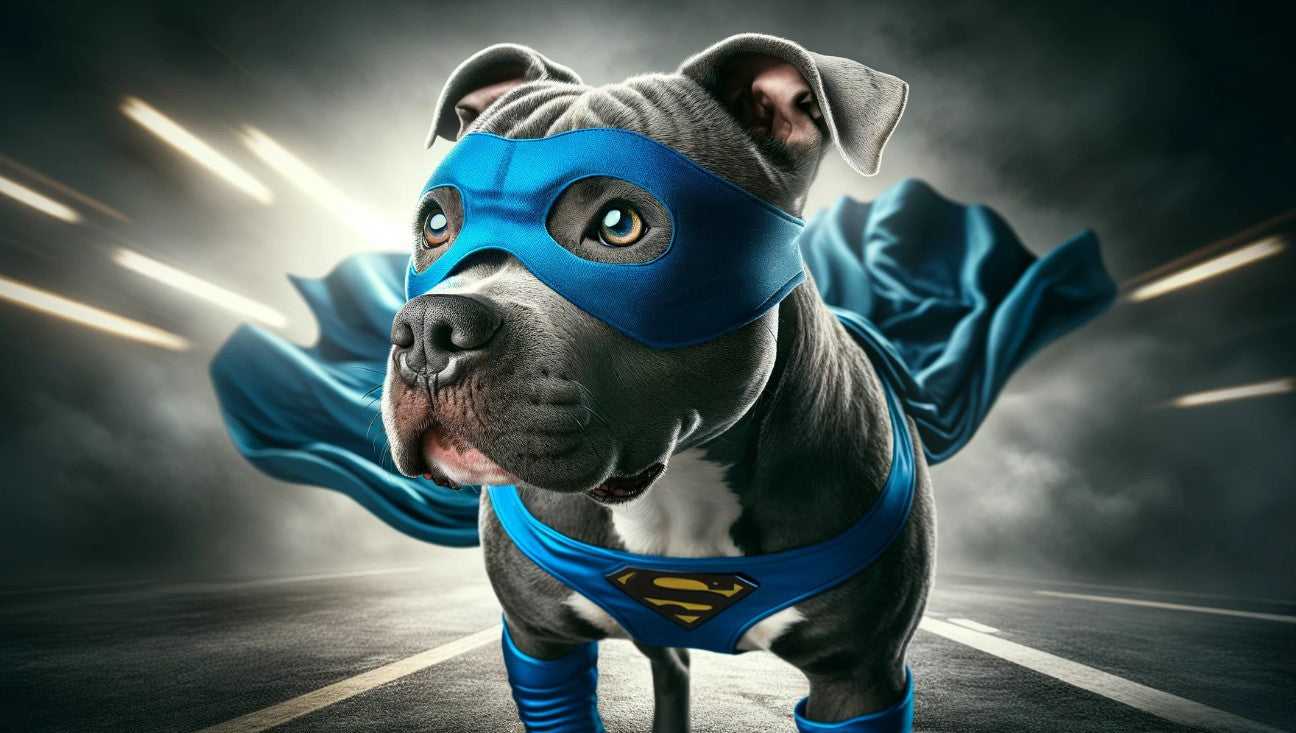 Unique blue pitbull costumes for photo shoots