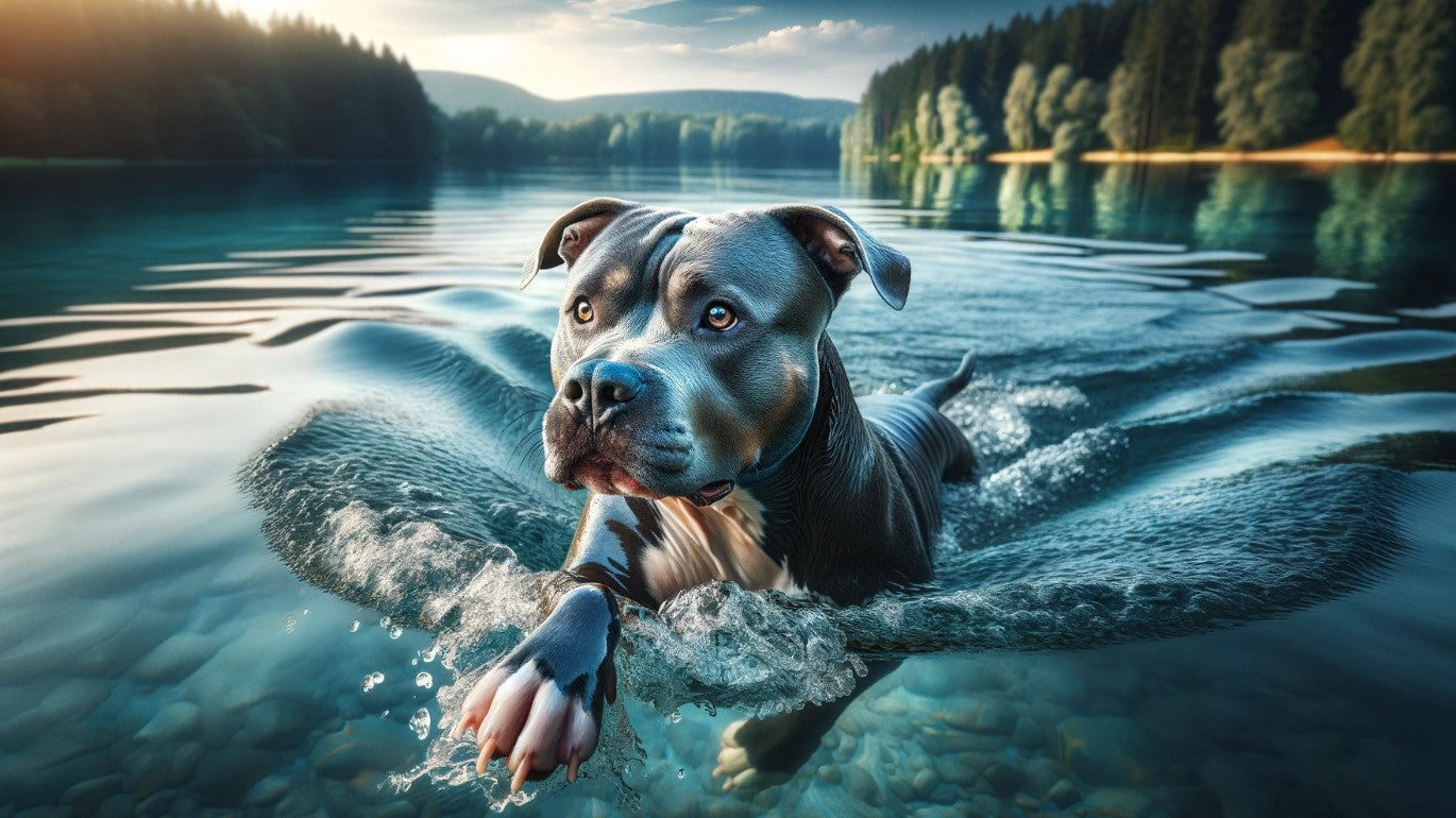 water fun ideas for your blue pitbull