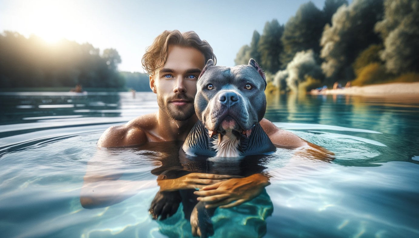 water fun ideas for your blue pitbull