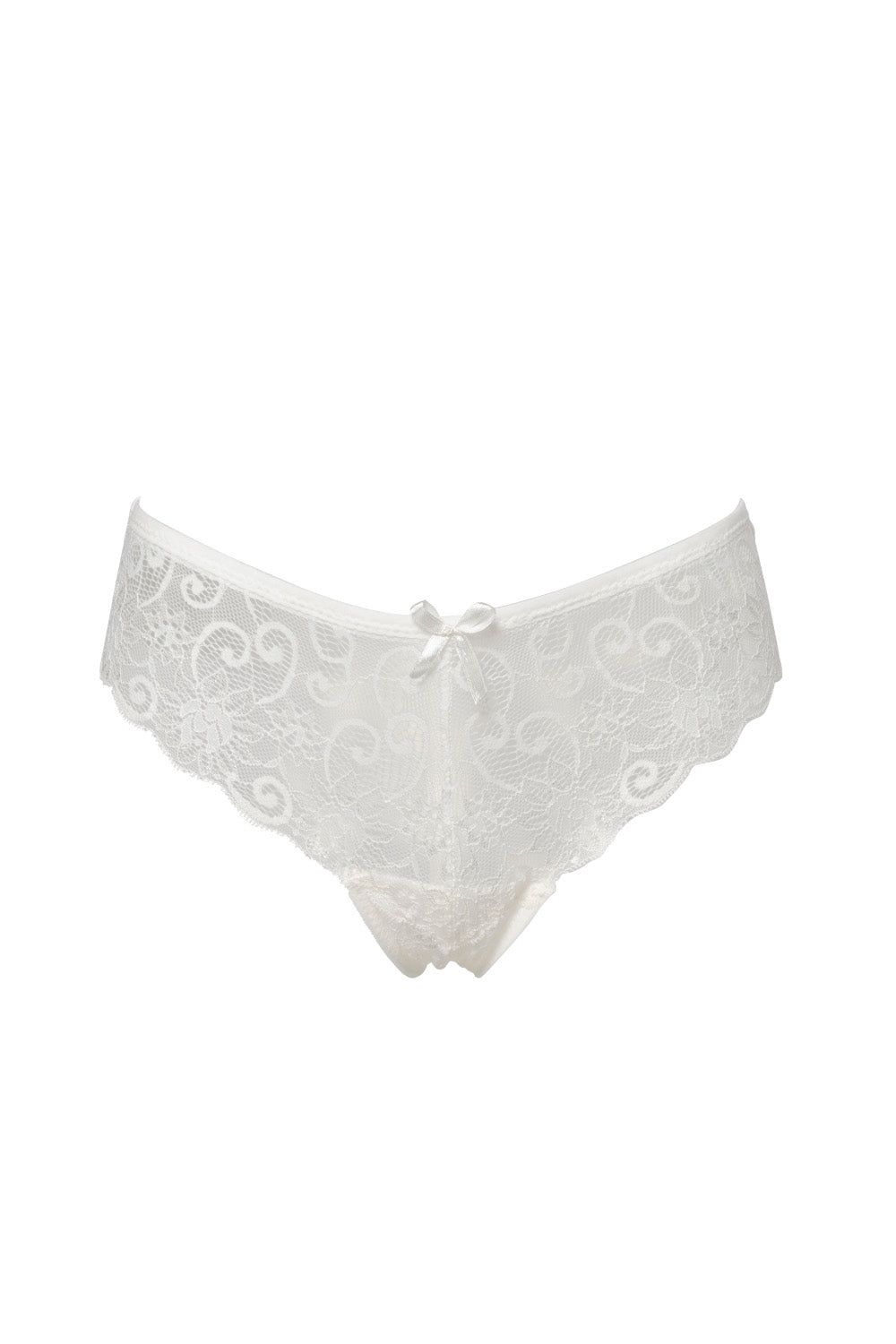 Culotte Bresilienne En Dentelle Blanche Rigiani