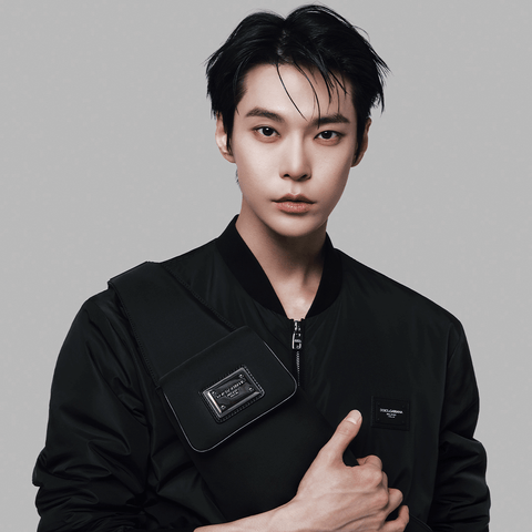 Doyoung, the distinguished lead of the latest cinematic spectacle unveiled within the opulent tapestry of the Dolce&Gabbana Men's FW 23-24 Campaign