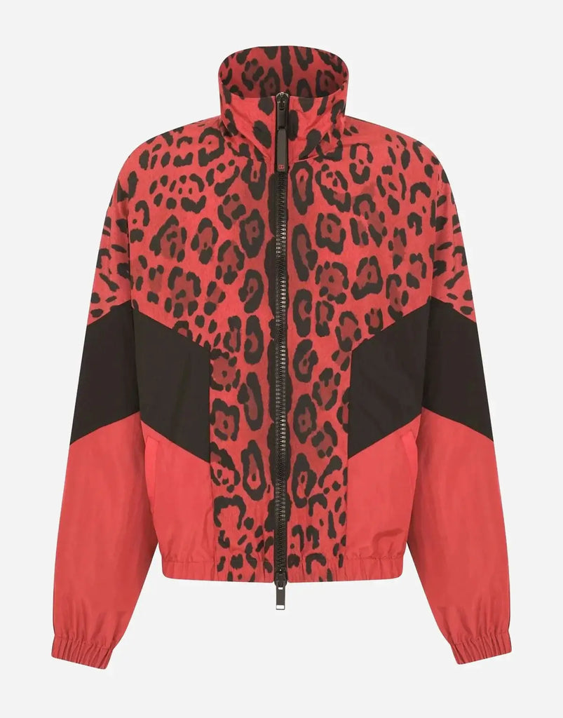 Пинорная пиджак с леопардовым принтом