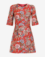 Dolce & Gabbana Короткое цветочное жаккардовое платье