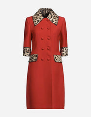 ZWEIREIHIGER TRENCHCOAT MIT LEOPARDENMUSTER