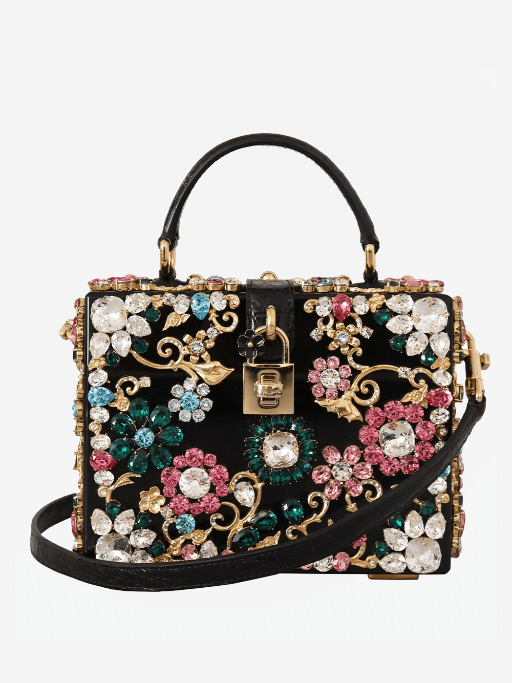 Dolce & Gabbana Crystal-Embellished Box Shoulder Bag | Sendegaro