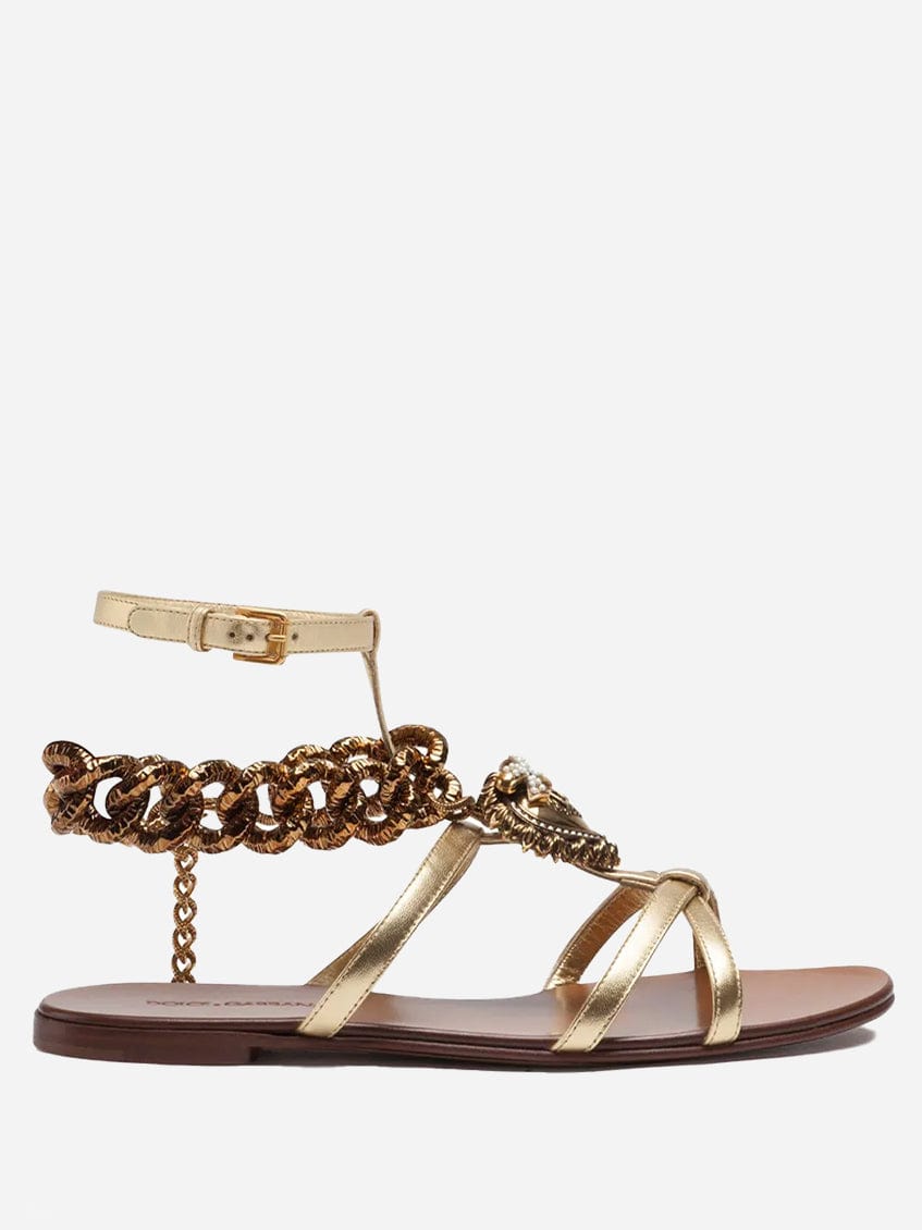 Dolce & Gabbana Devotion Chain Sandals | Sendegaro