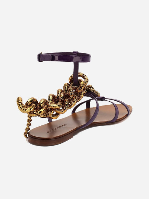 Dolce & Gabbana Devotion Chain Sandals | Sendegaro