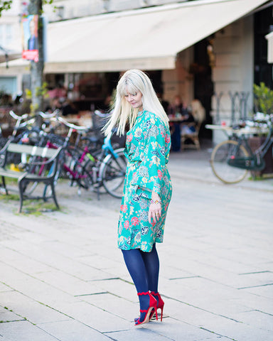 Grøn Kimono kjole Kalina WEIZ Copenhagen