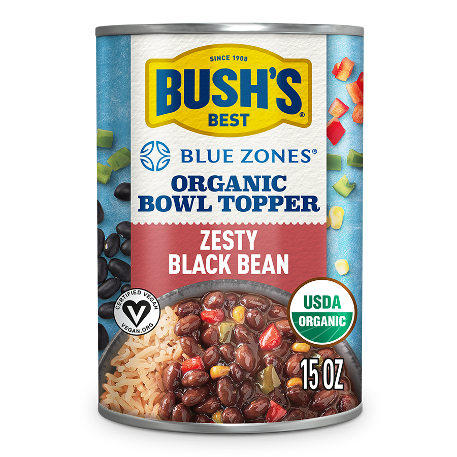Bush's Zesty Black Beans Organic Bowl Topper