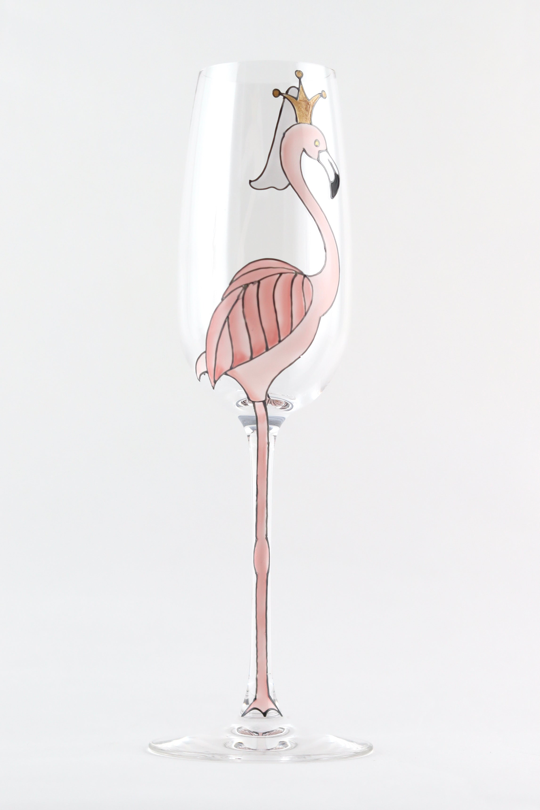 Bride and Groom Flamingo Flutes – Toasted Glass