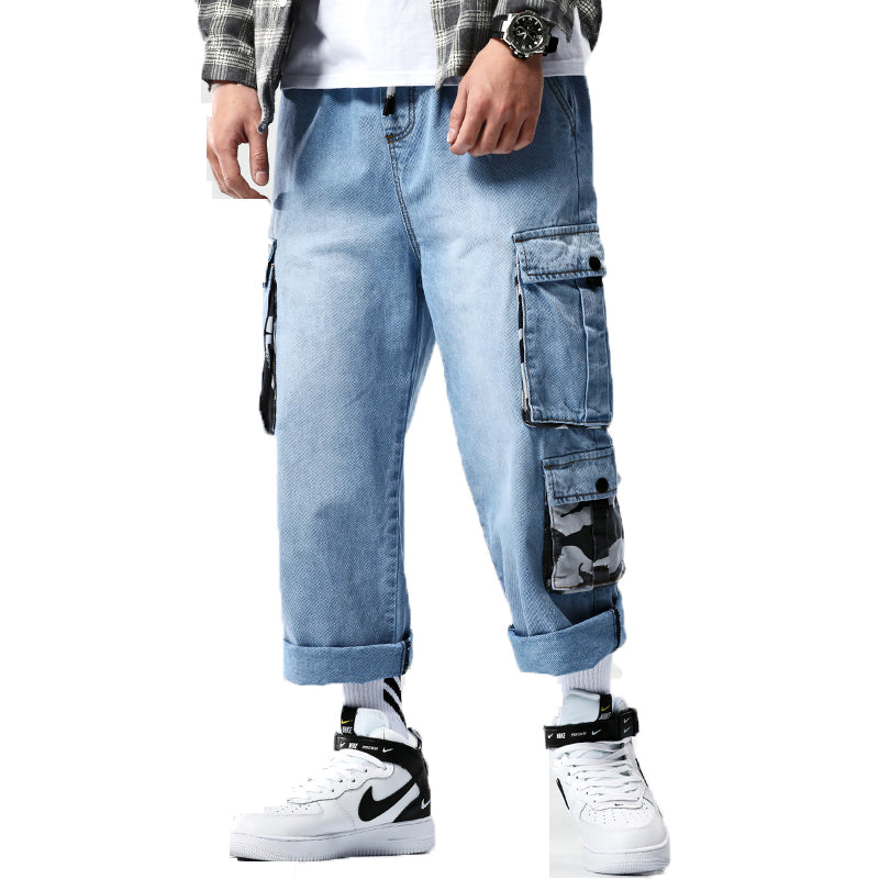 men's denim cargo pants