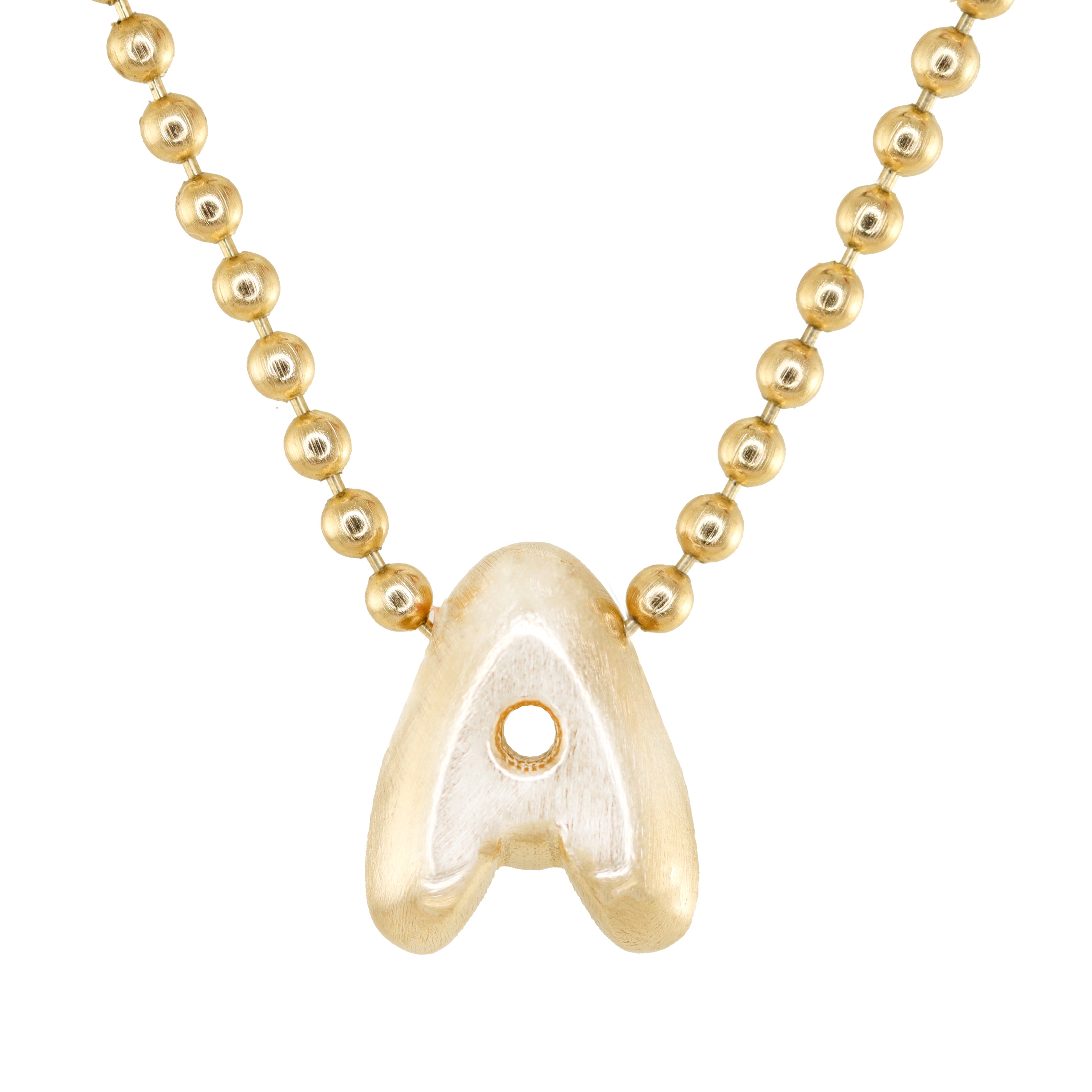 Diamond Bubble Letter Necklace in 18K Gold Vermeil - MYKA