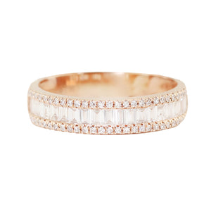 14kt gold channel baguette diamond ring – Luna Skye