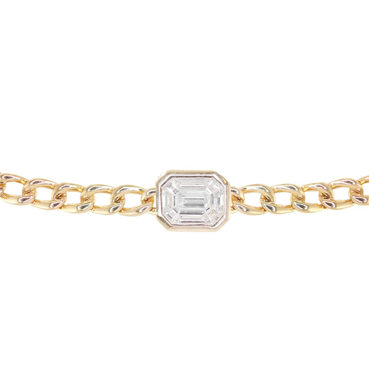 14K Yellow Gold Rainbow Sapphire Chain Bracelet TB2615-RS