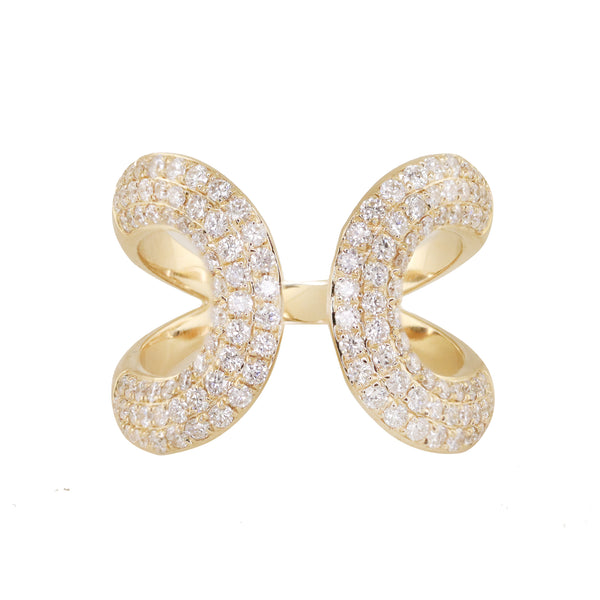 14kt gold full diamond love lock necklace on paperclip chain– Luna Skye