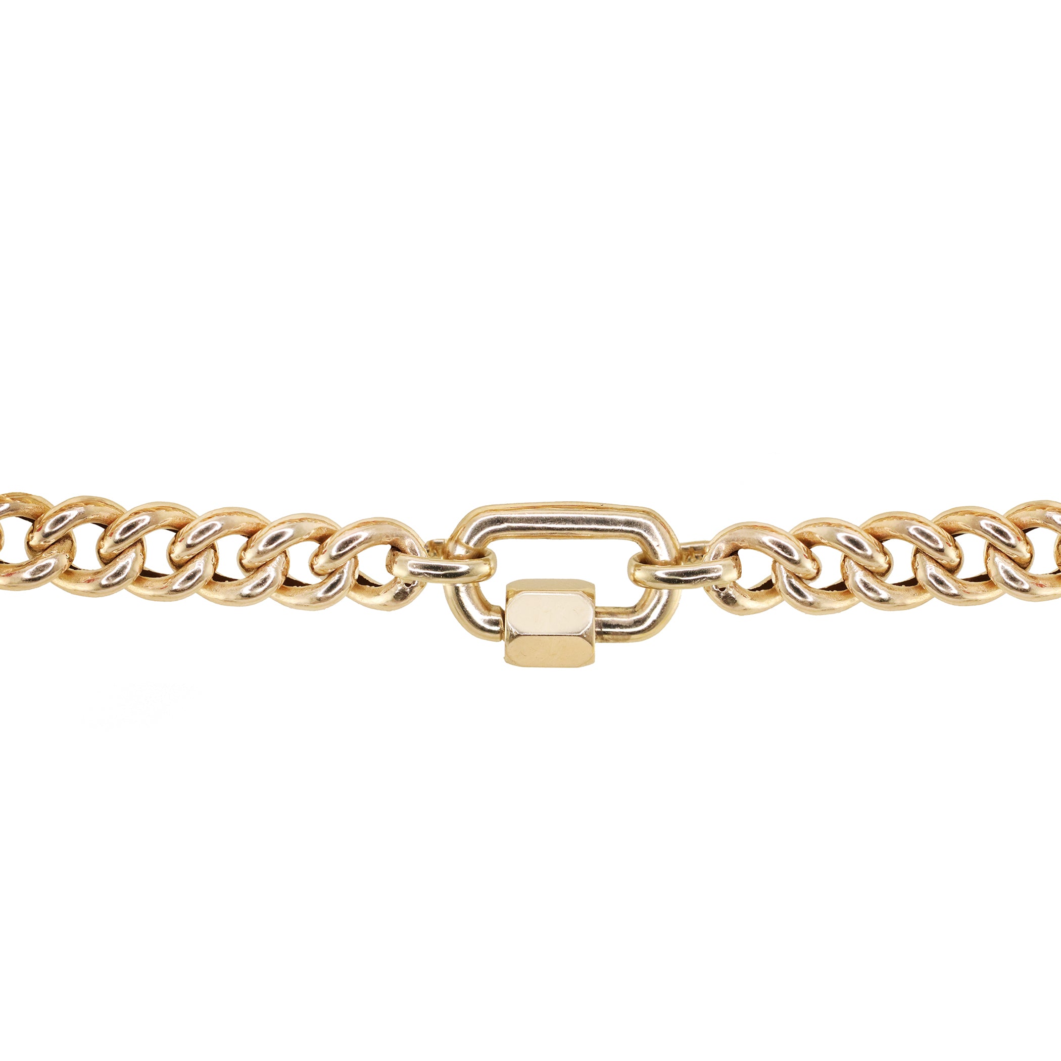 14kt gold screw lock chain bracelet – Luna Skye