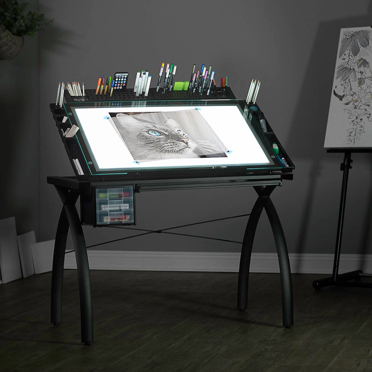 illuminated drafting table