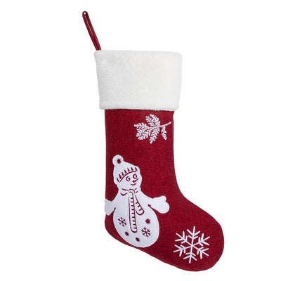 2021 Personalized Christmas Stockings Red Silhouette for Home Decorations Holiday Gift -HMJ