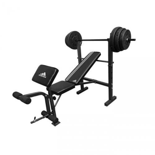 adidas workout bench with leg curl