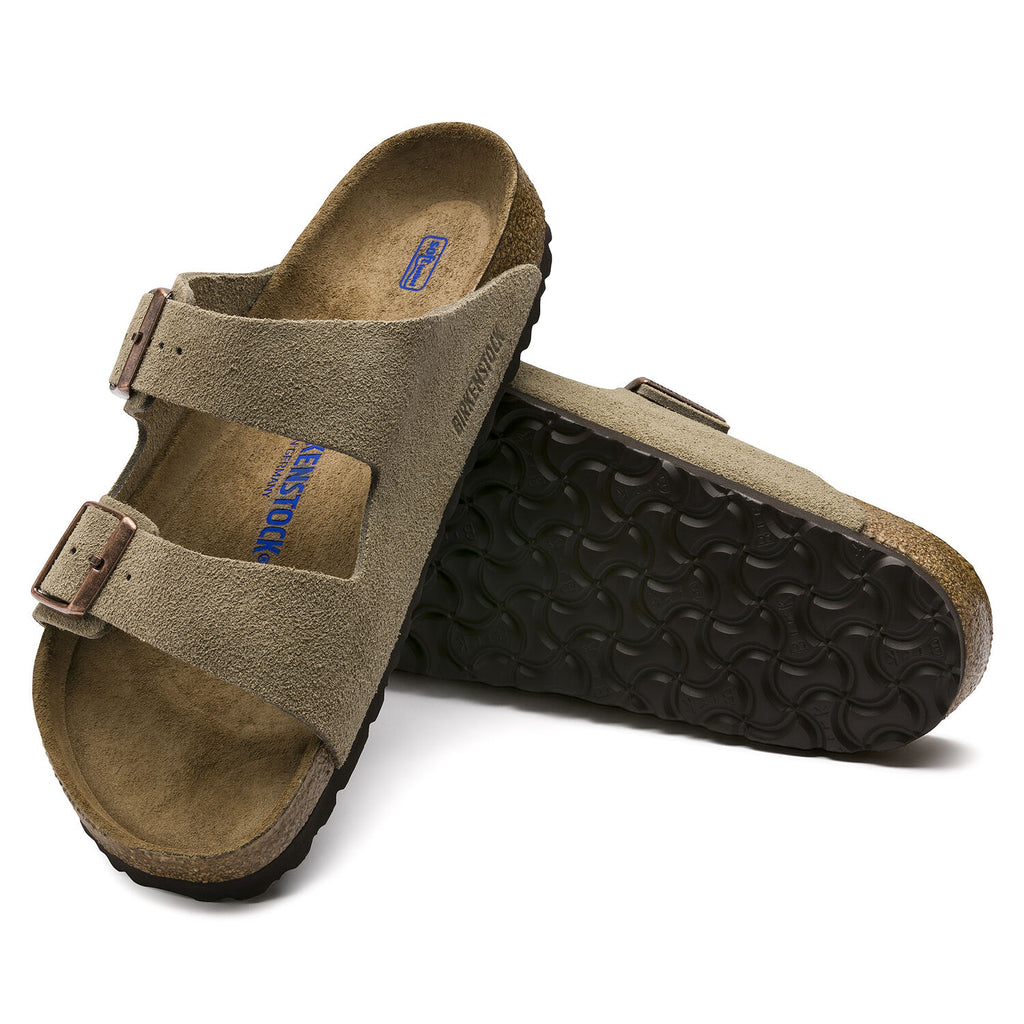 arizona soft footbed suede leather taupe