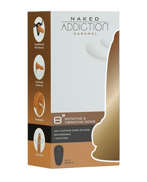 Naked Addiction 8 Dual Density Silicone Dildo Caramel 